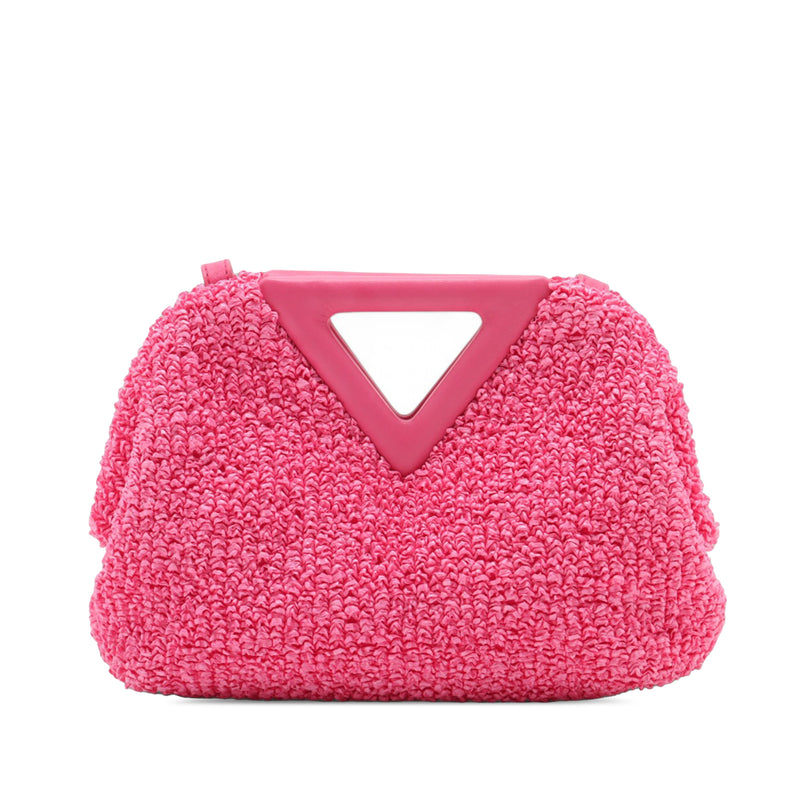 Small Boucle Curly Raffia The Point Triangle Satchel - Image 2