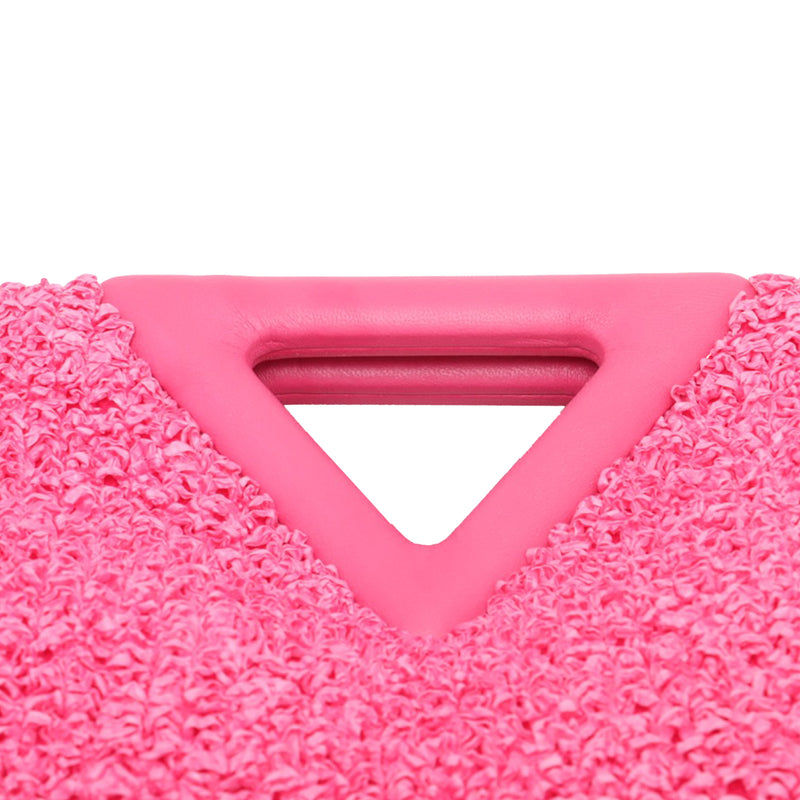 Small Boucle Curly Raffia The Point Triangle Satchel - Image 5