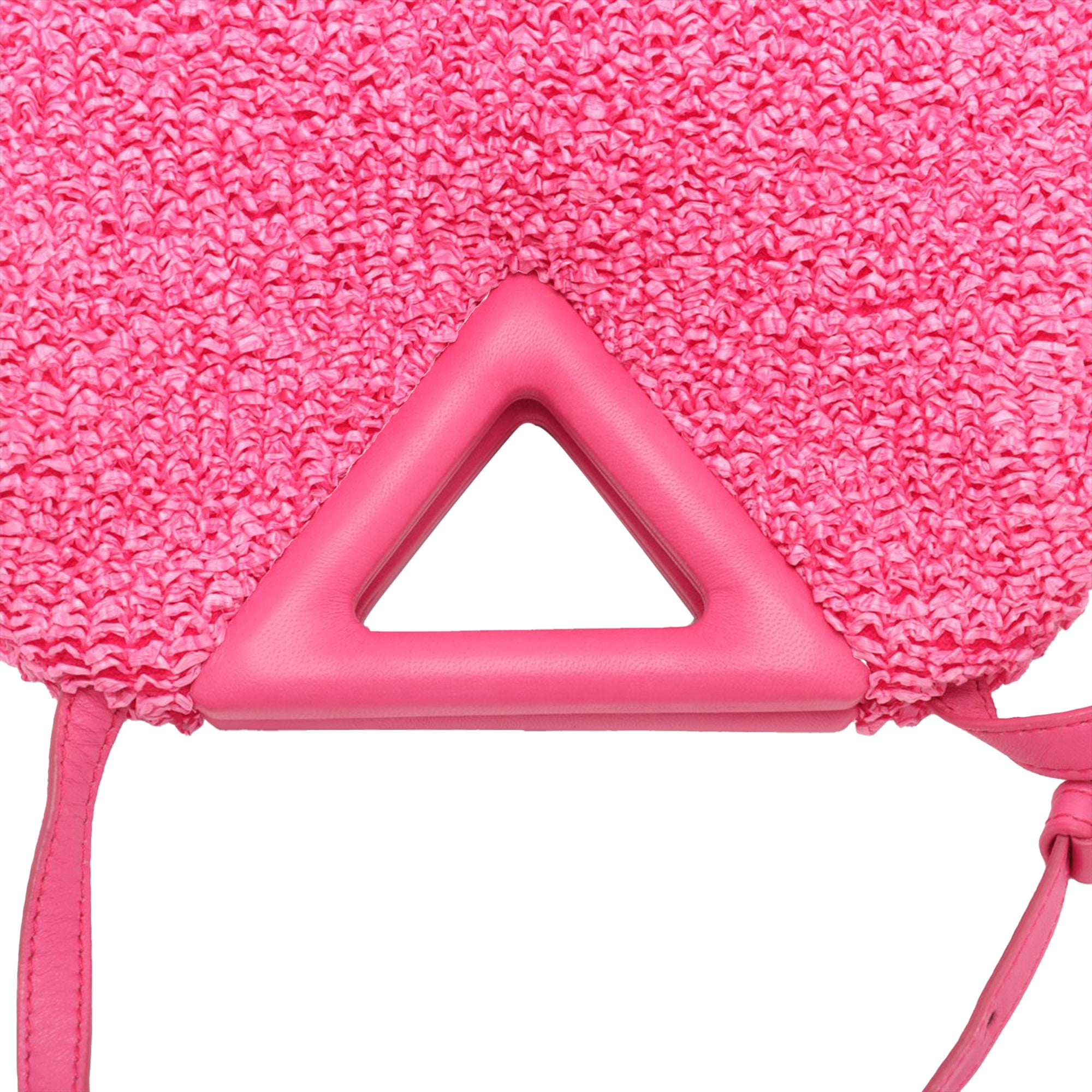 Small Boucle Curly Raffia The Point Triangle Satchel - Image 8