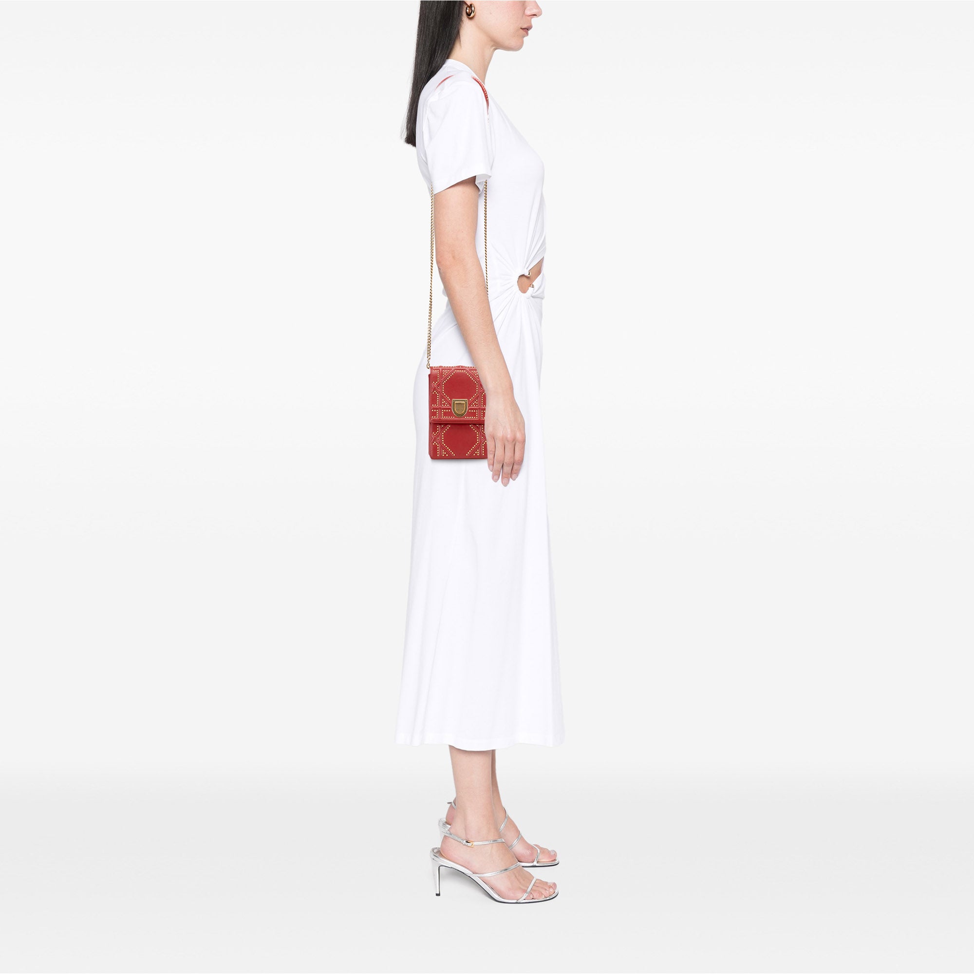 Studded Lambskin Vertical Diorama Crossbody - Image 10