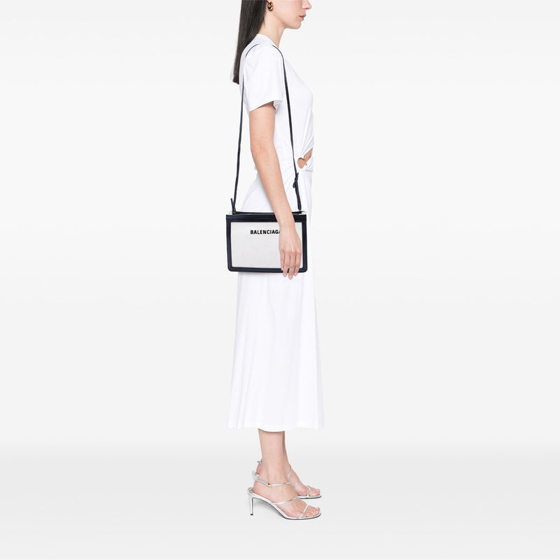 Canvas Navy Pochette Crossbody - Image 6
