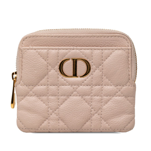 Calfskin Cannage Supple Caro Lavender Coin Pouch - Image 1