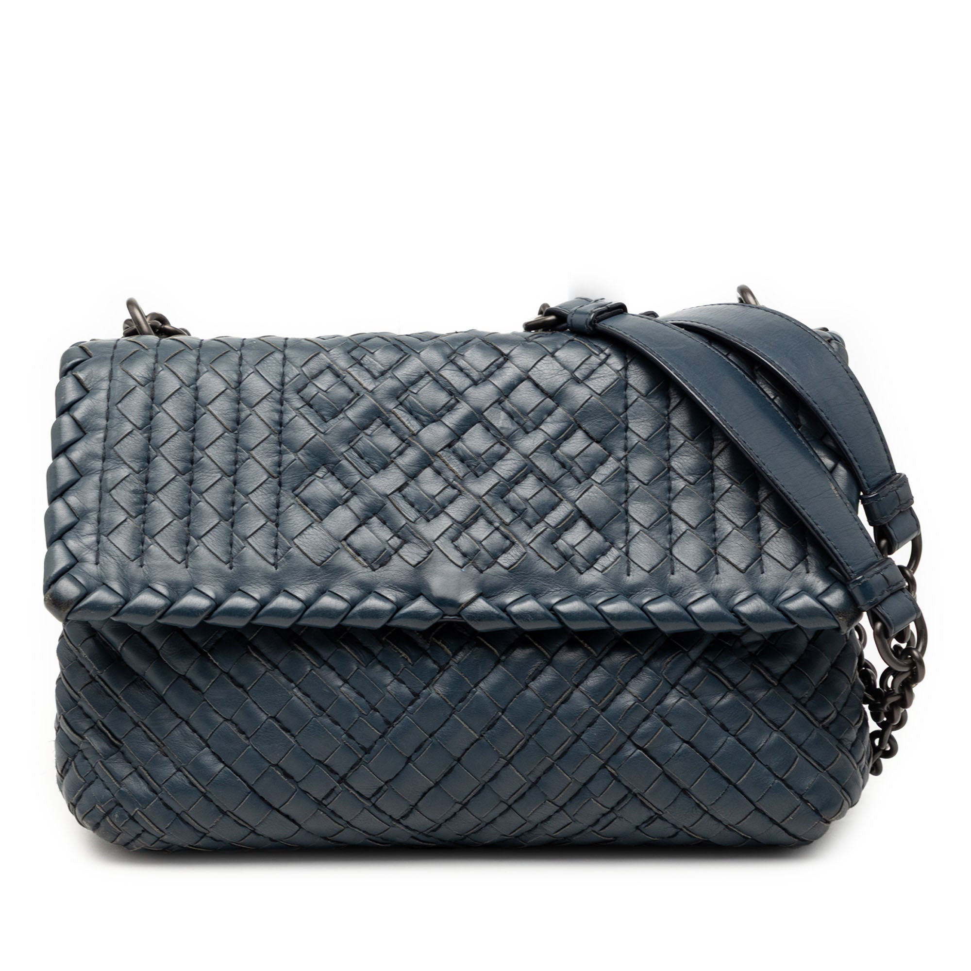 Small Nappa Intrecciato Boutis Olimpia Shoulder Bag - Image 1