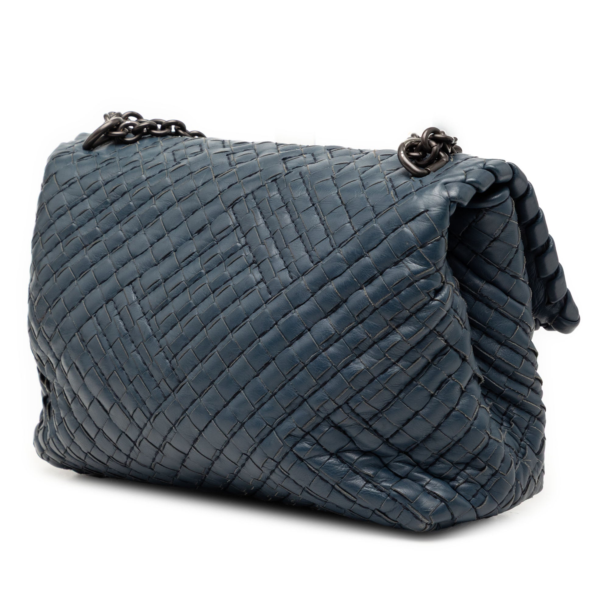 Small Nappa Intrecciato Boutis Olimpia Shoulder Bag - Image 2