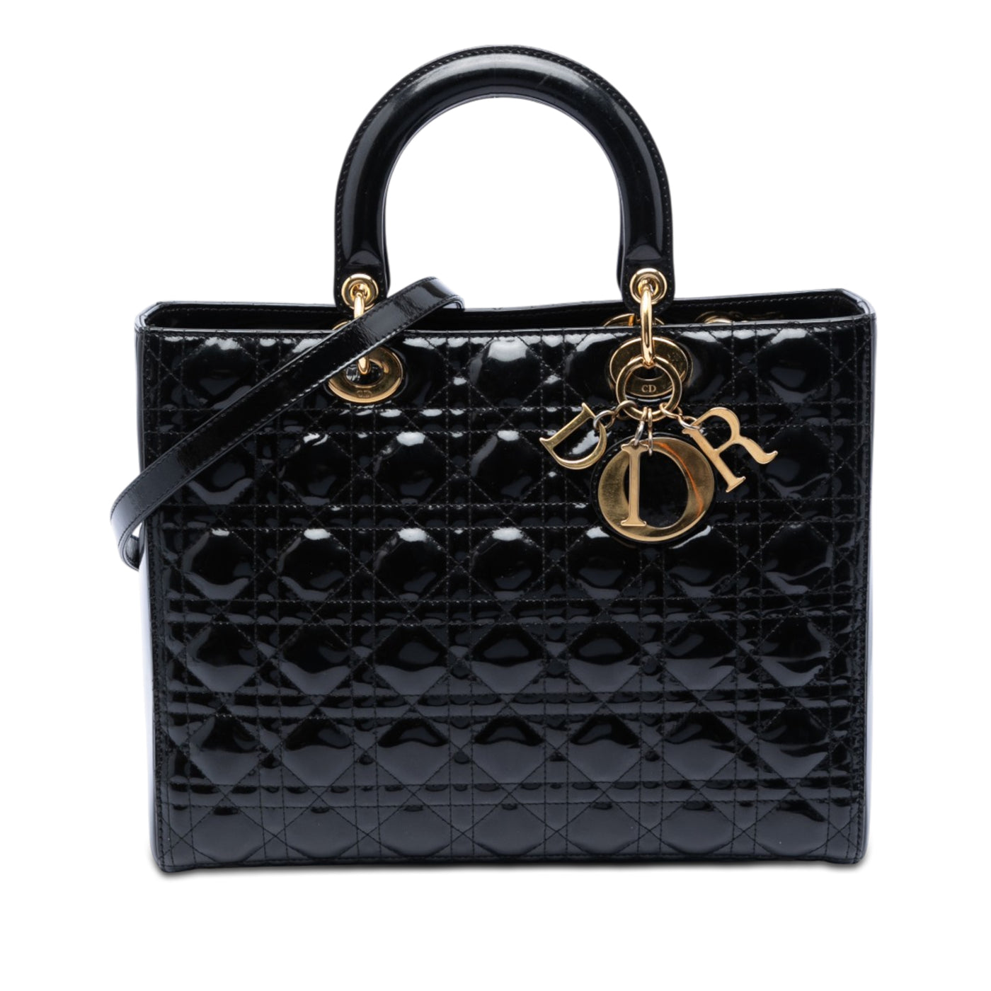 Large Patent Cannage Lady Dior - Image 1