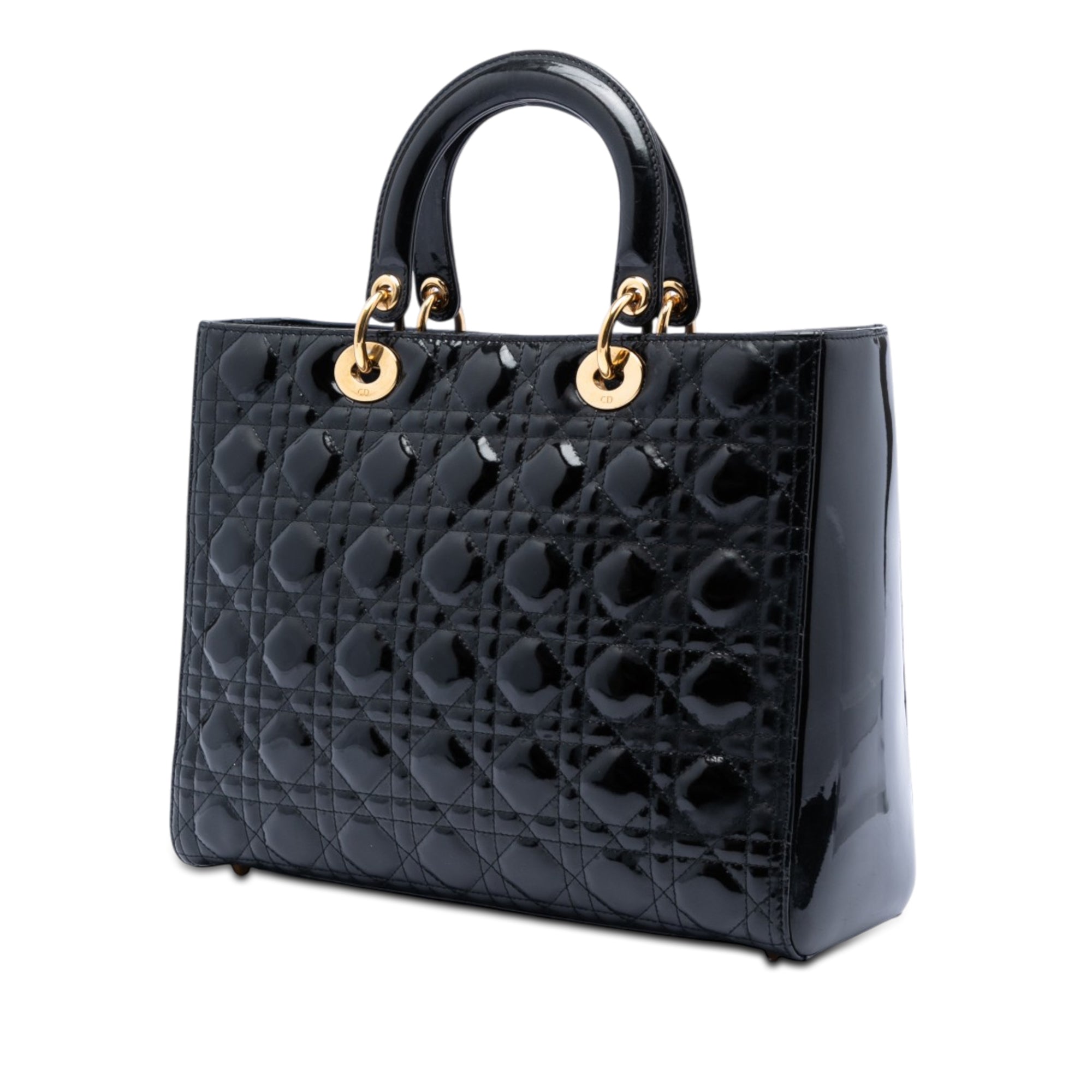 Large Patent Cannage Lady Dior - Image 2
