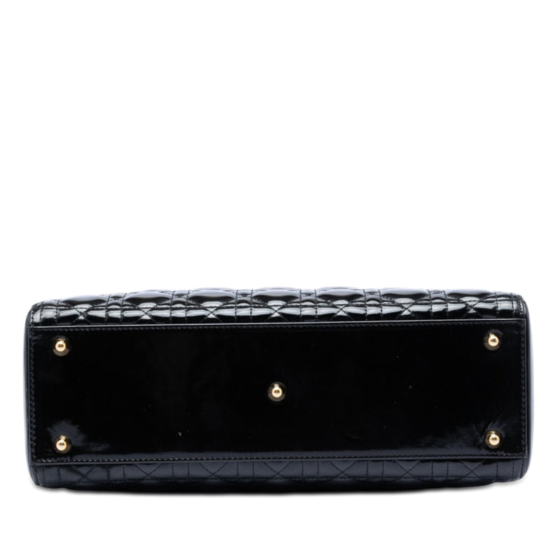 Large Patent Cannage Lady Dior - Image 3