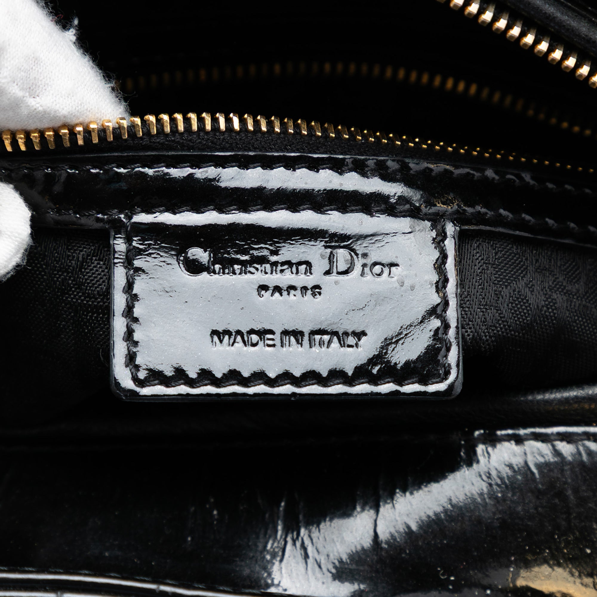Large Patent Cannage Lady Dior - Image 5
