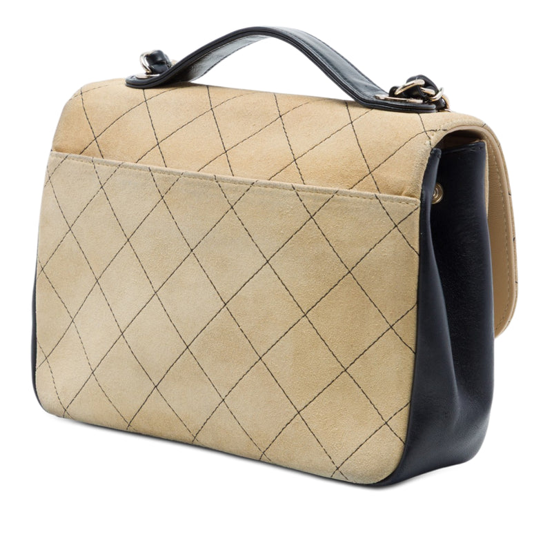 Medium CC Quilted Suede Business Affinity Flap - Image 2