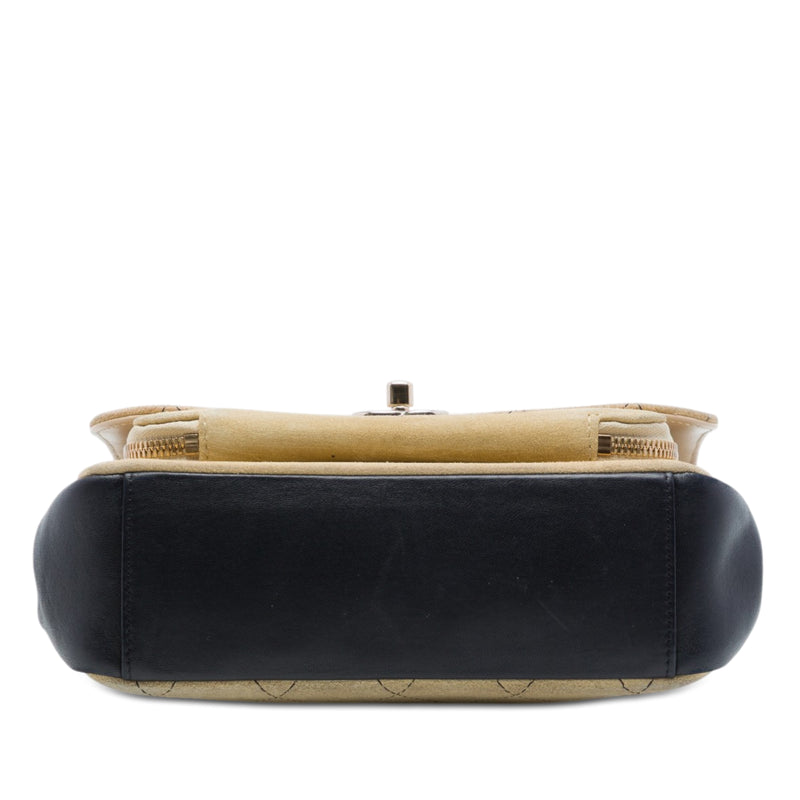 Medium CC Quilted Suede Business Affinity Flap - Image 3