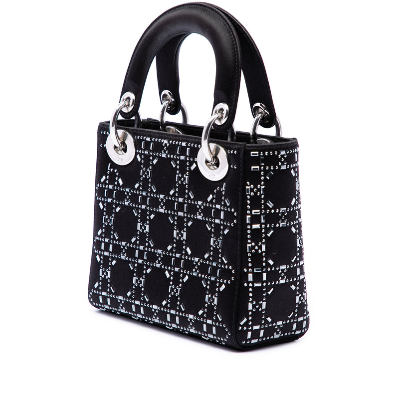 Mini Satin Cannage Crystal Embellished Lady Dior - Image 2