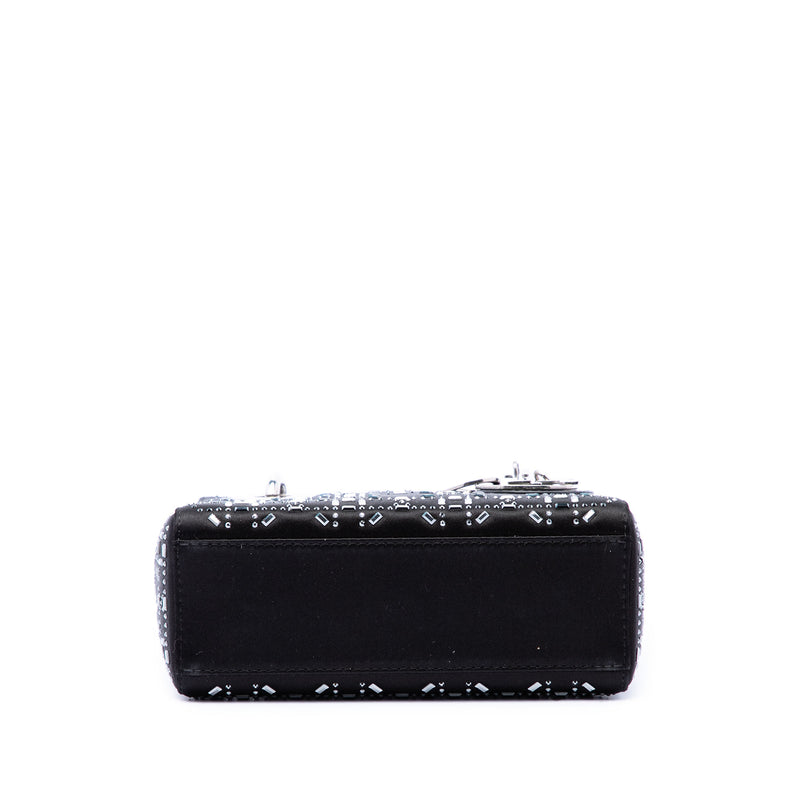 Mini Satin Cannage Crystal Embellished Lady Dior - Image 3