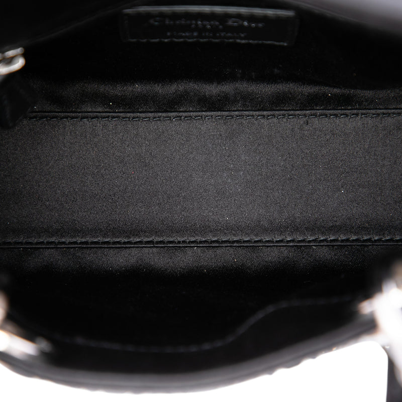 Mini Satin Cannage Crystal Embellished Lady Dior - Image 4