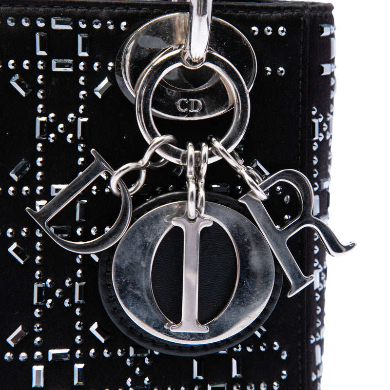 Mini Satin Cannage Crystal Embellished Lady Dior - Image 5