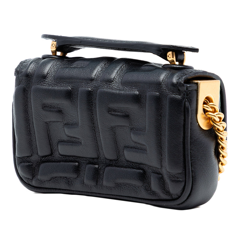 Nano Zucca Embossed Leather Baguette Chain Bag - Image 2