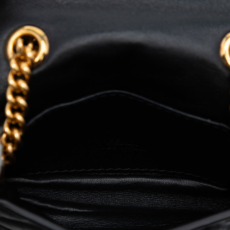 Nano Zucca Embossed Leather Baguette Chain Bag - Image 4