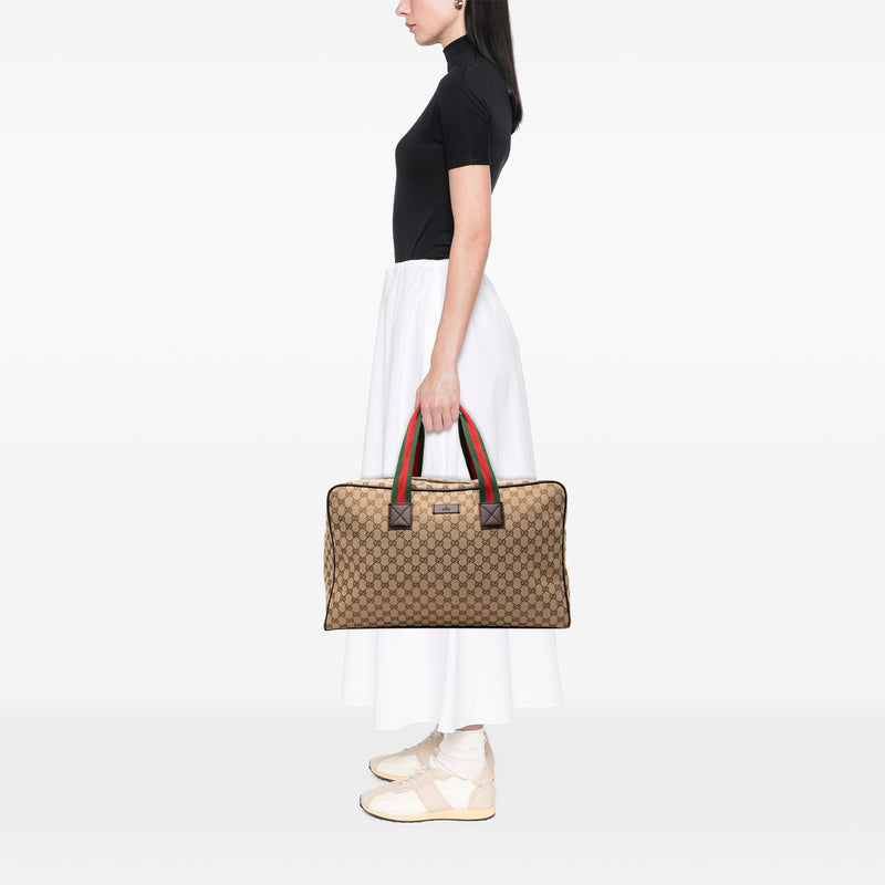 GG Canvas Web Travel Bag - Image 7
