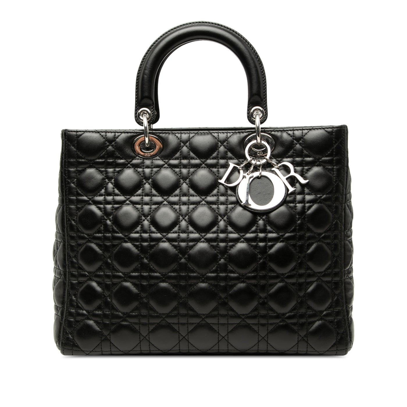 Large Lambskin Cannage Lady Dior - Image 1