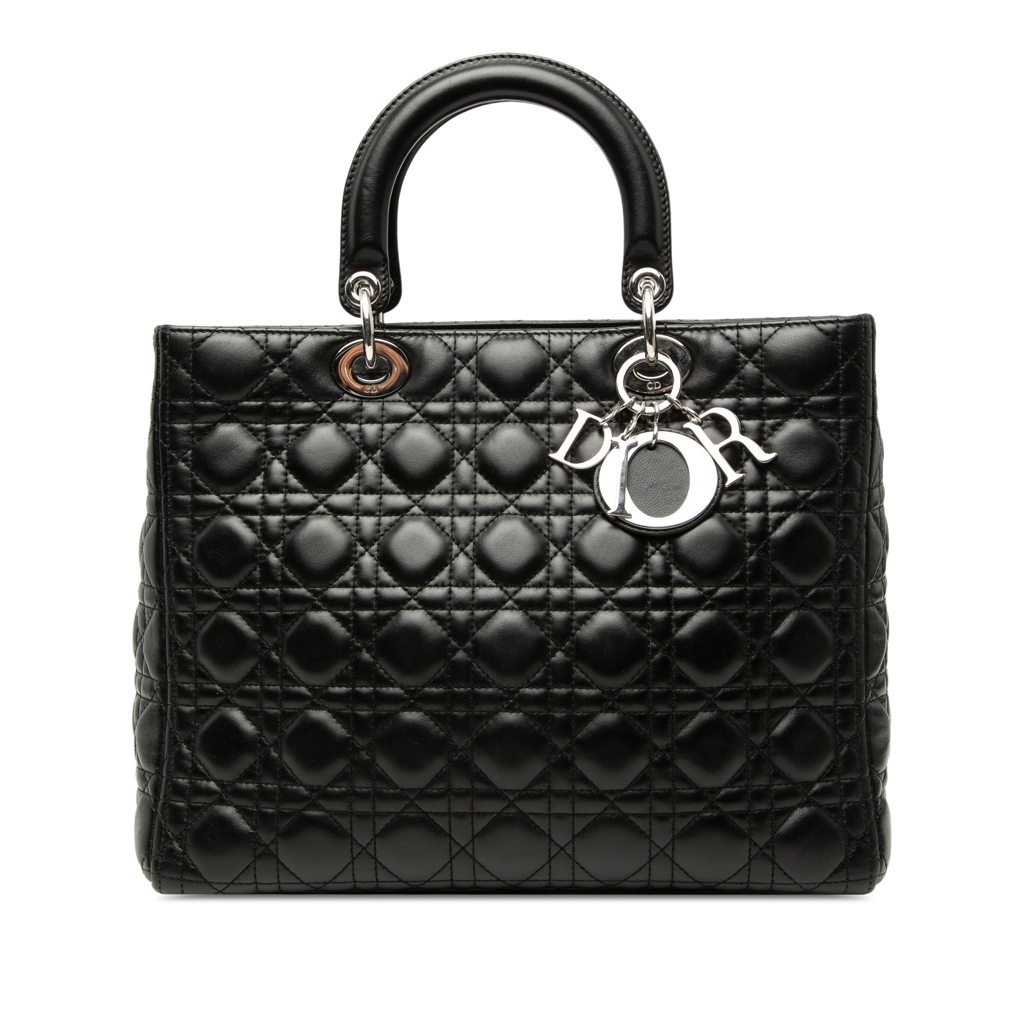 Large Lambskin Cannage Lady Dior - Image 1