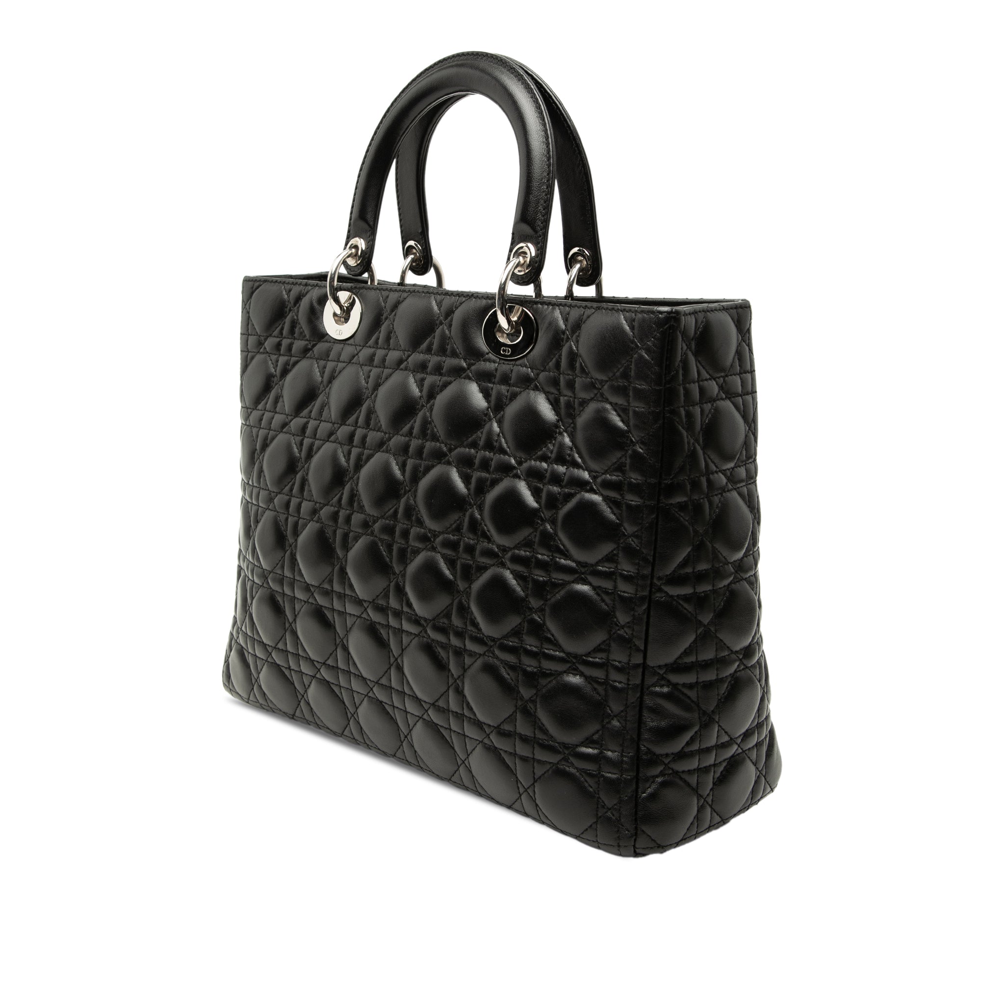 Large Lambskin Cannage Lady Dior - Image 2