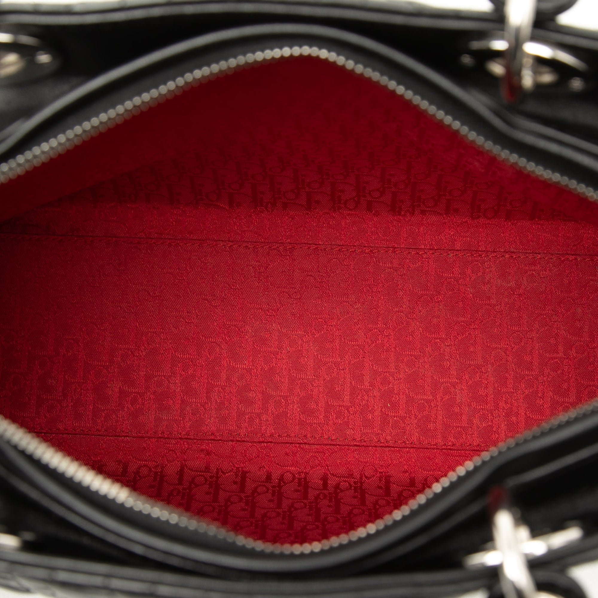 Large Lambskin Cannage Lady Dior - Image 4
