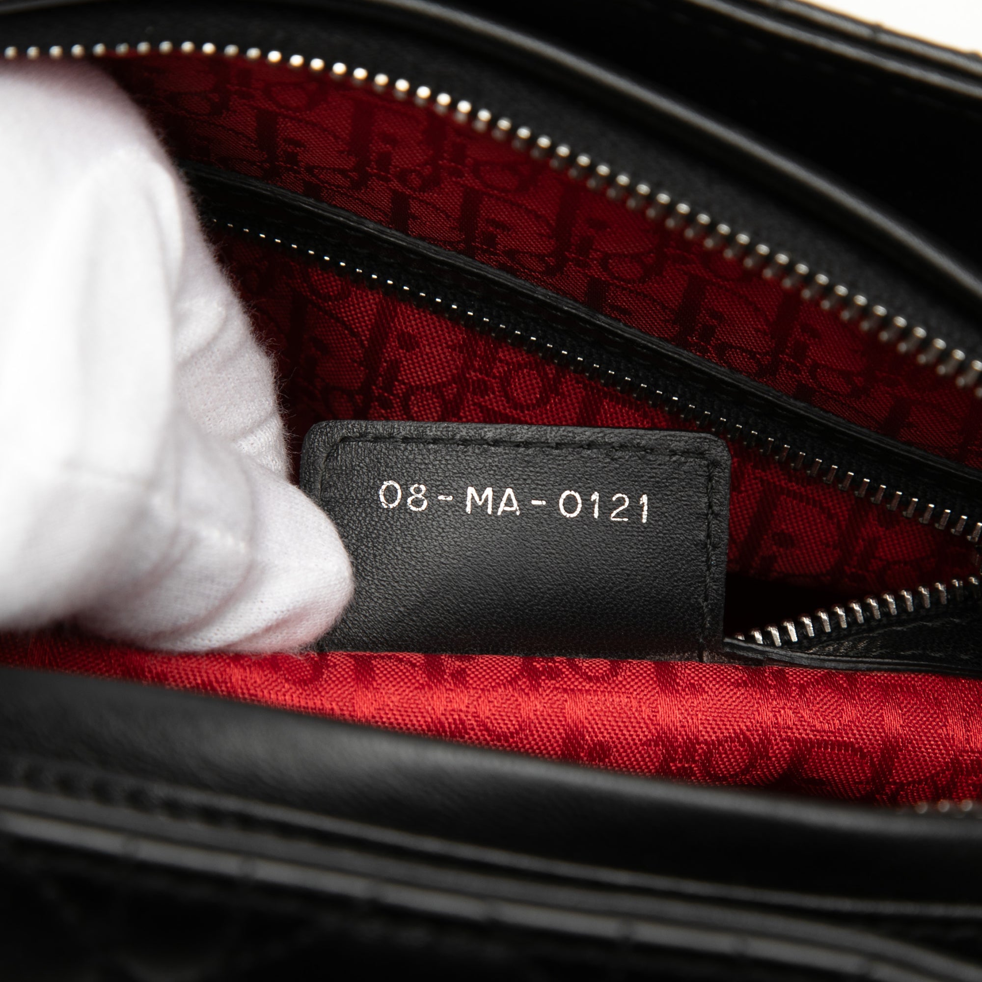 Large Lambskin Cannage Lady Dior - Image 6