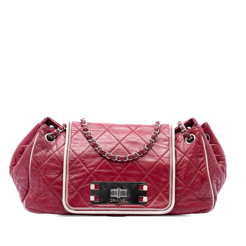 Quilted Aged Calfskin Reissue 2.55 East West Accordion Flap