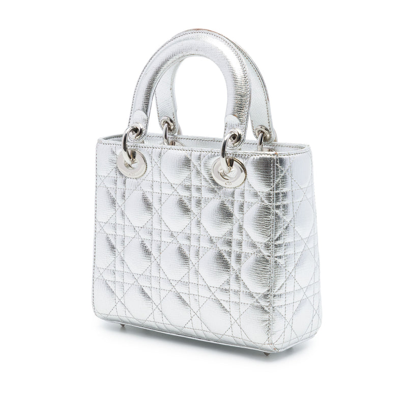 Small Metallic Grained Calfskin Cannage My ABCDior Lady Dior - Image 2