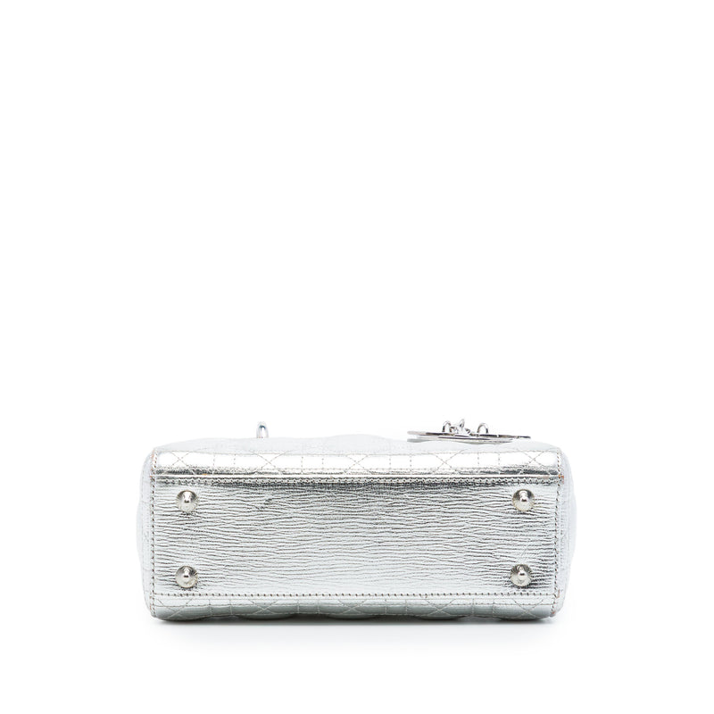 Small Metallic Grained Calfskin Cannage My ABCDior Lady Dior - Image 3
