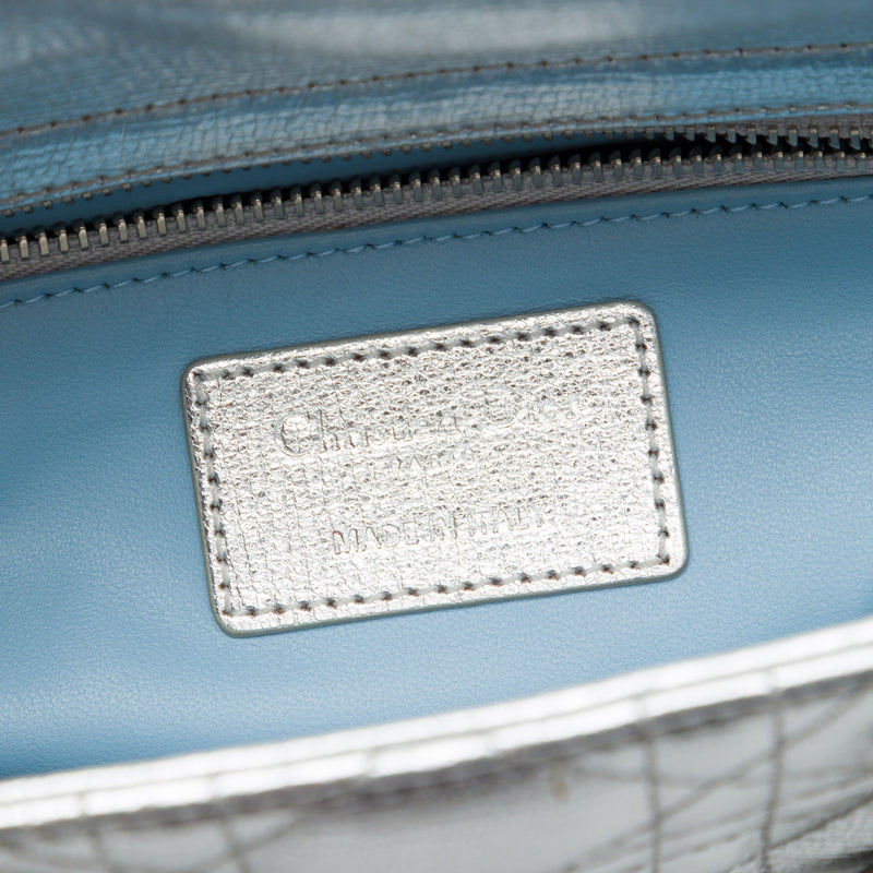 Small Metallic Grained Calfskin Cannage My ABCDior Lady Dior - Image 5