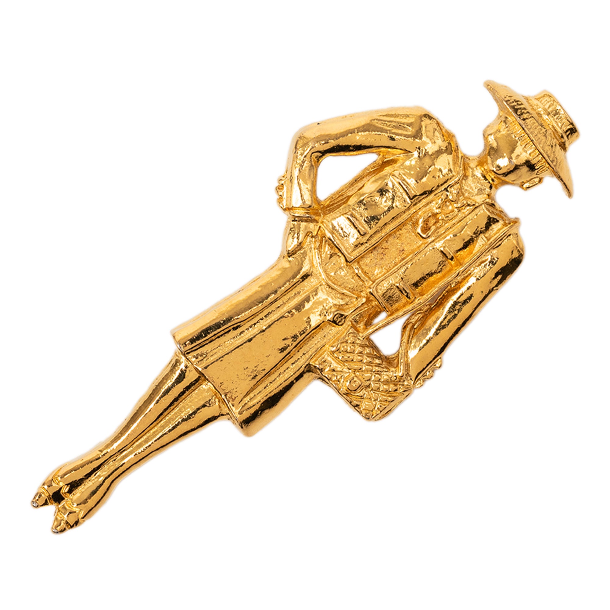 Gold Plated Coco Mademoiselle Pin Brooch - Image 1