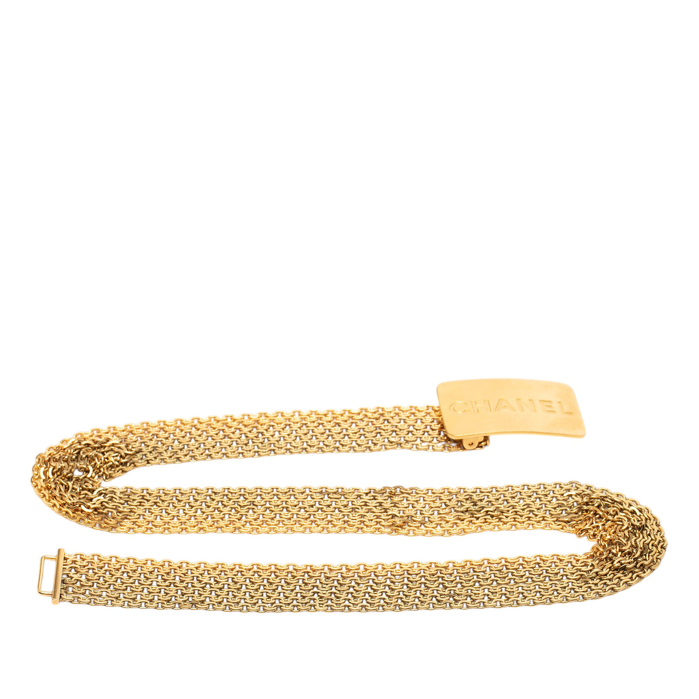 Gold Plated Multi Chain Logo Belt - Image 1