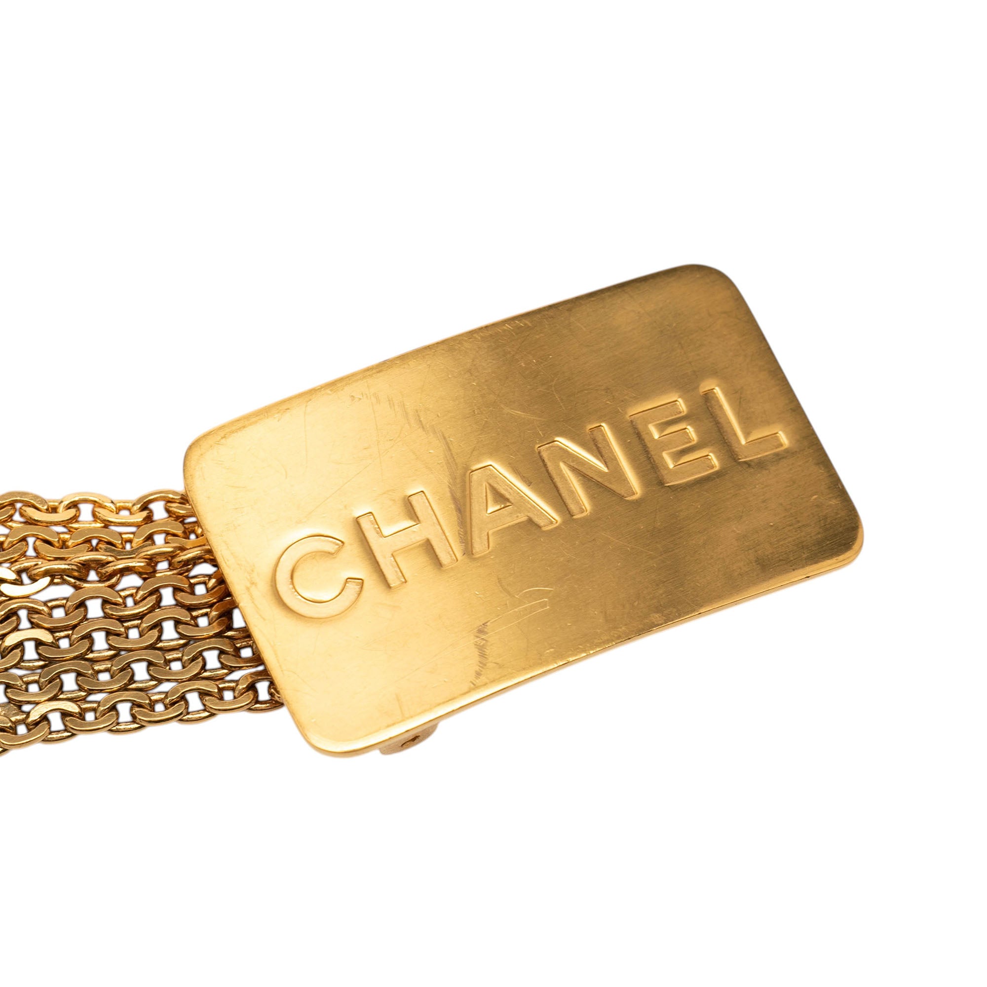 Gold Plated Multi Chain Logo Belt - Image 2