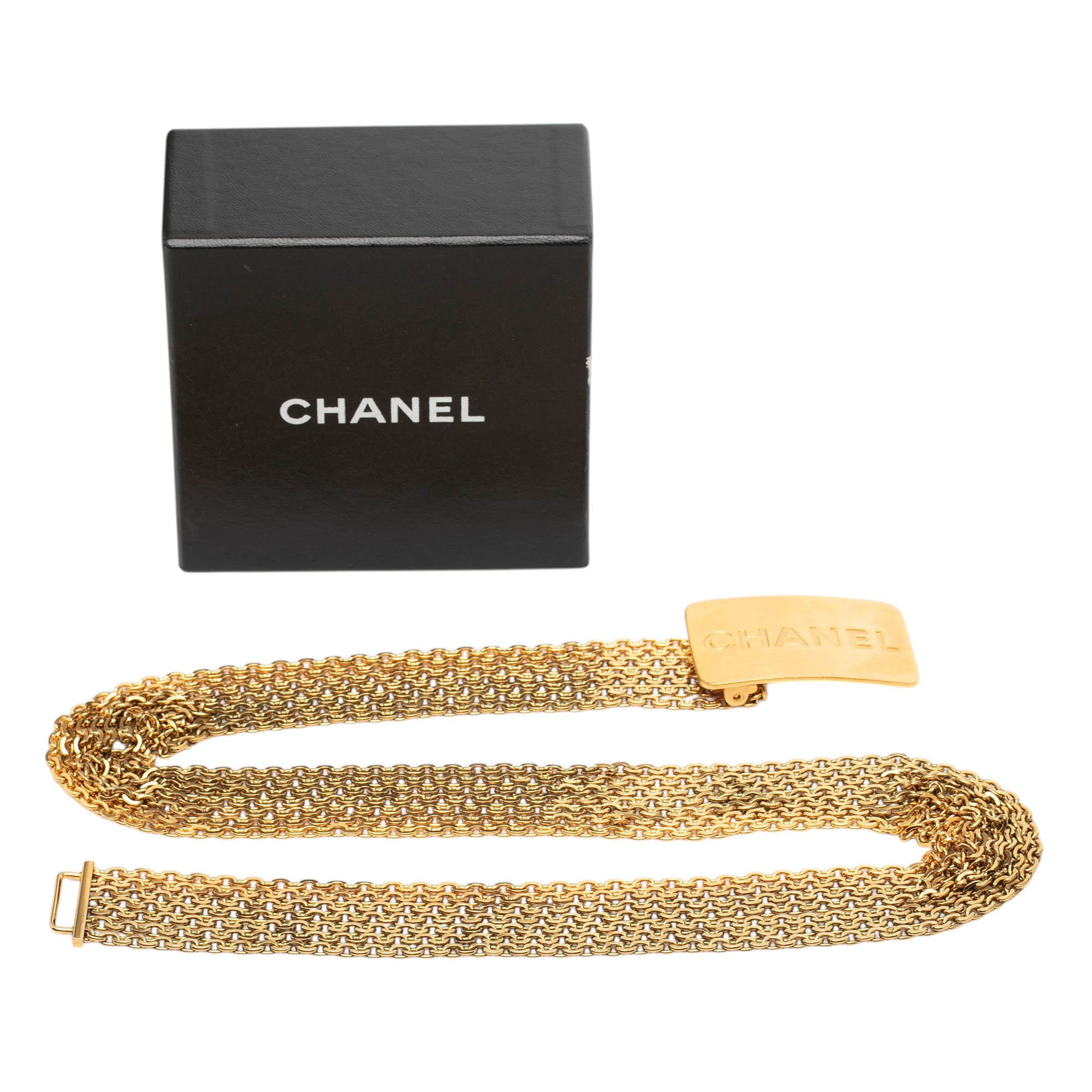 Gold Plated Multi Chain Logo Belt - Image 6