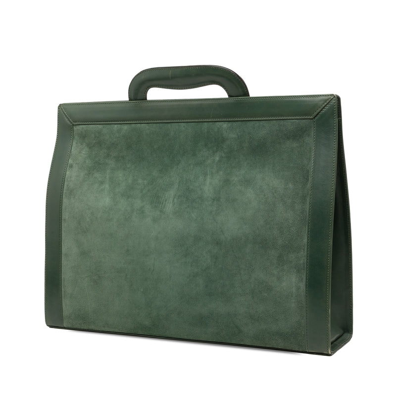 Suede and Leather Gancini Briefcase - Image 2