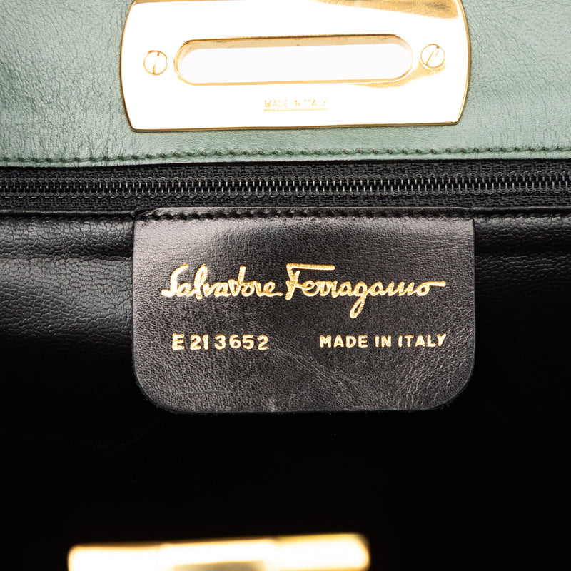 Suede and Leather Gancini Briefcase - Image 5
