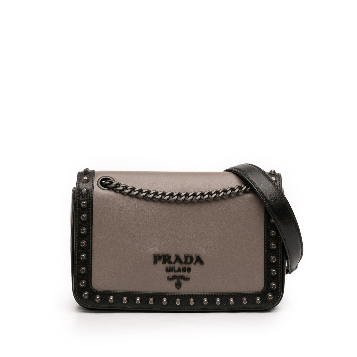 Bicolor Glace Calfskin Studded Crossbody - Image 1
