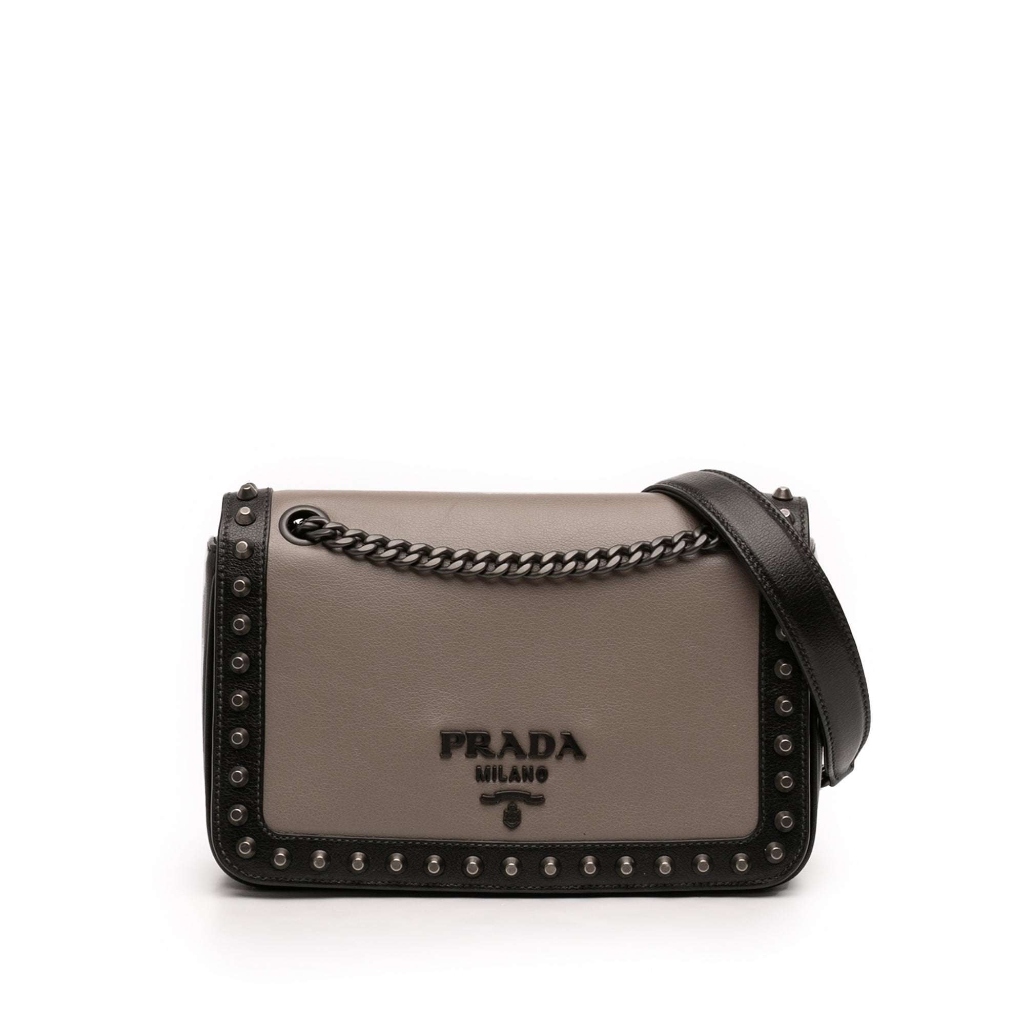 Bicolor Glace Calfskin Studded Crossbody - Image 1