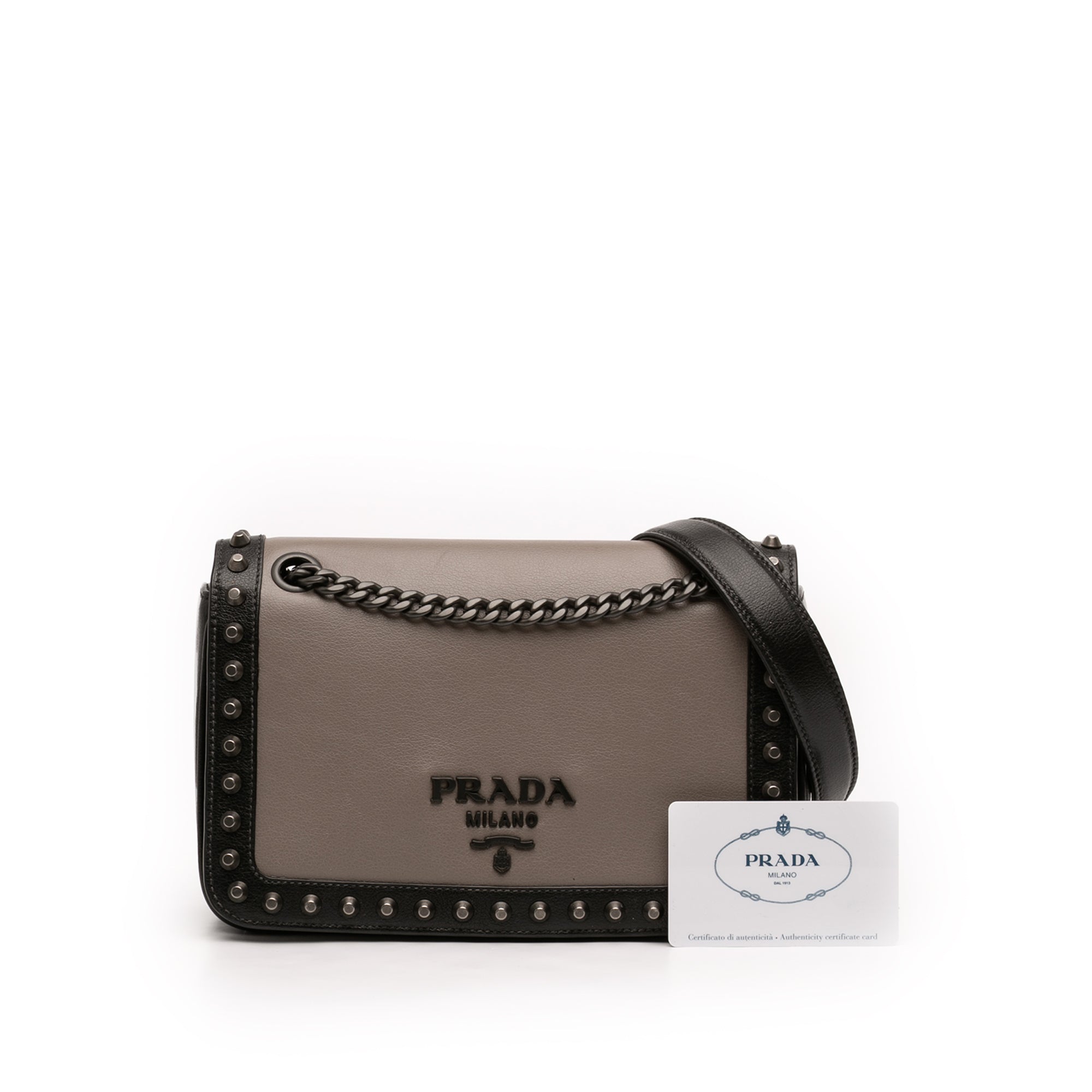 Bicolor Glace Calfskin Studded Crossbody - Image 6