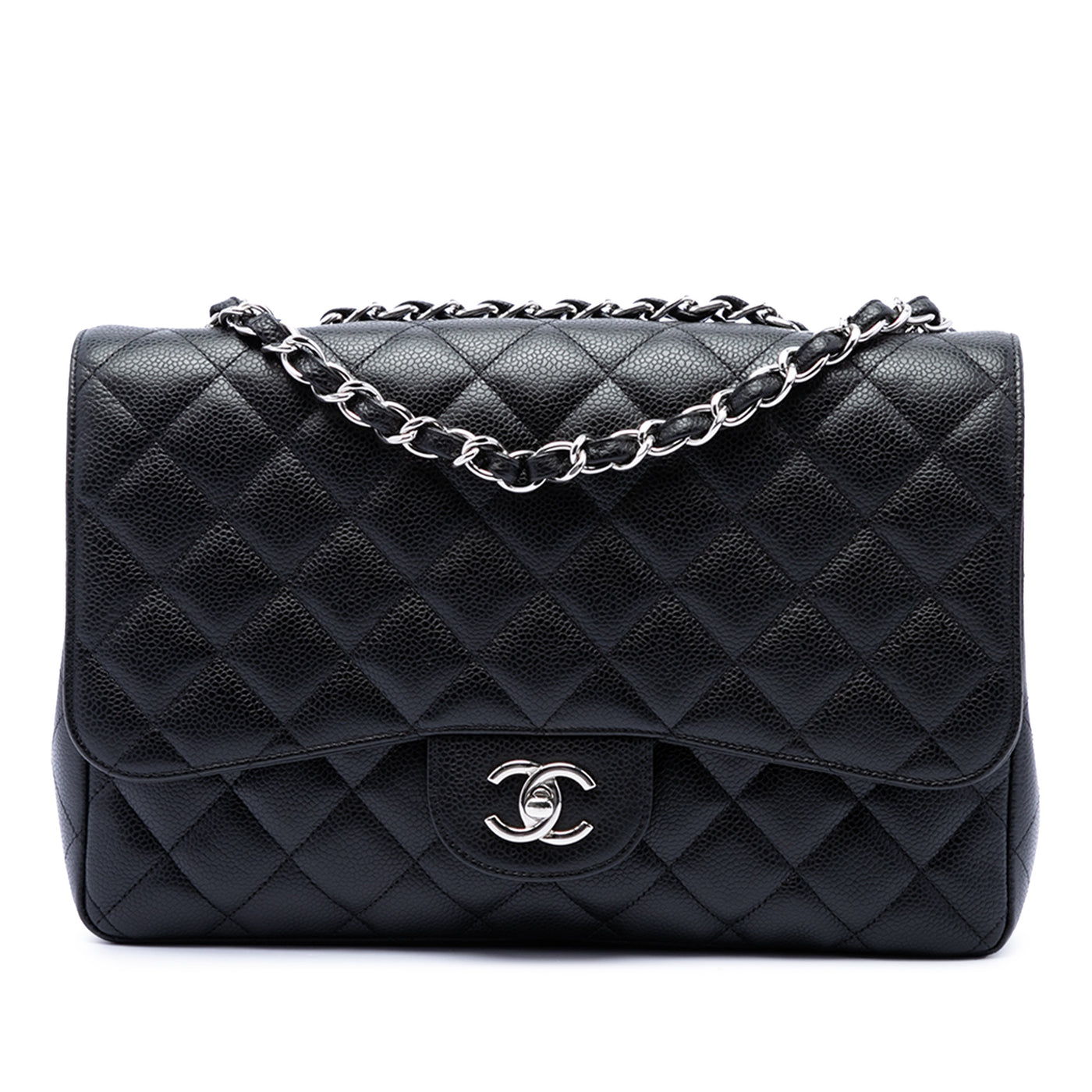 Jumbo Classic Caviar Single Flap - Image 1