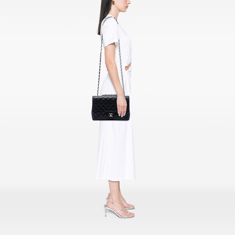Jumbo Classic Caviar Single Flap - Image 6