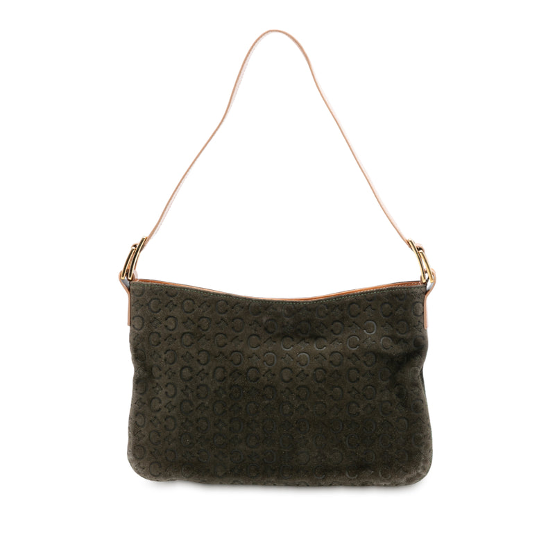 C Macadam Suede Shoulder Bag