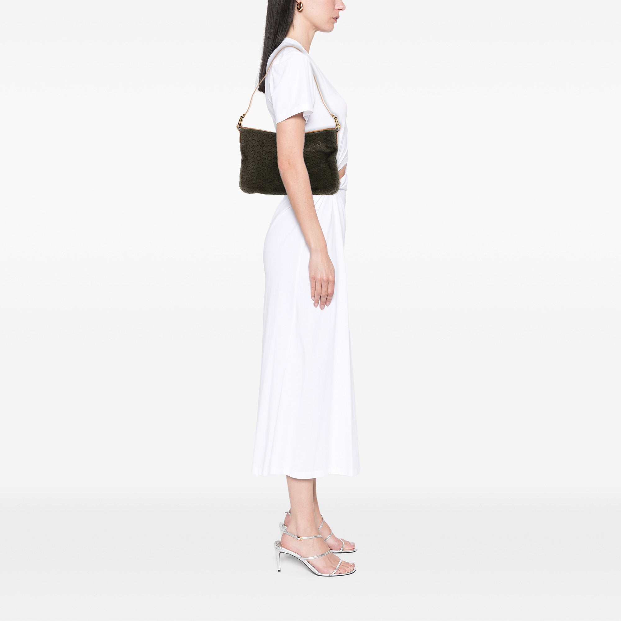 C Macadam Suede Shoulder Bag - Image 7