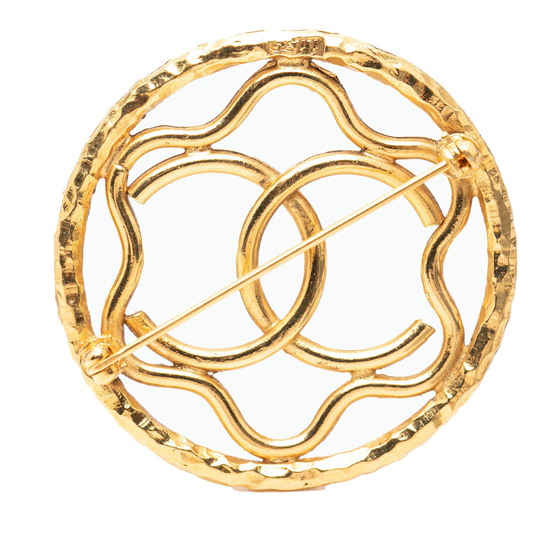 CC Gold Plated Round Brooch - Image 2