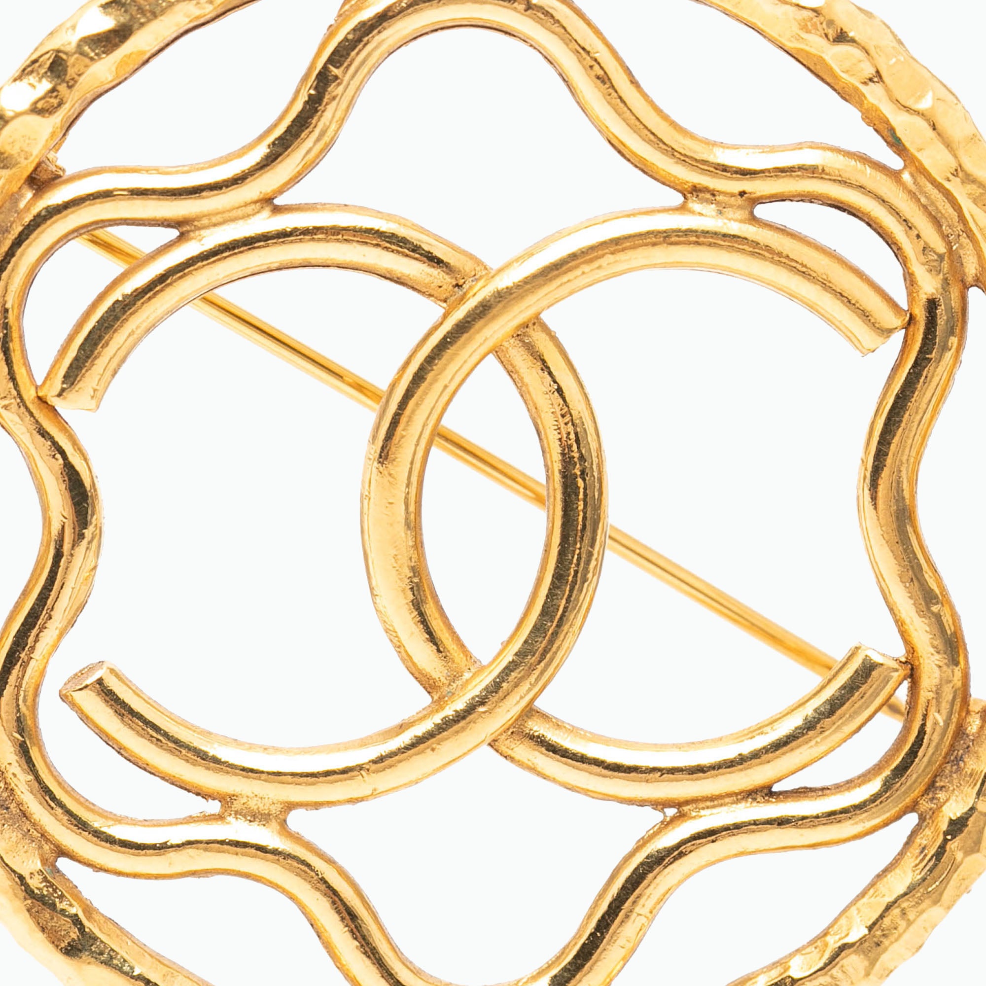 CC Gold Plated Round Brooch - Image 4