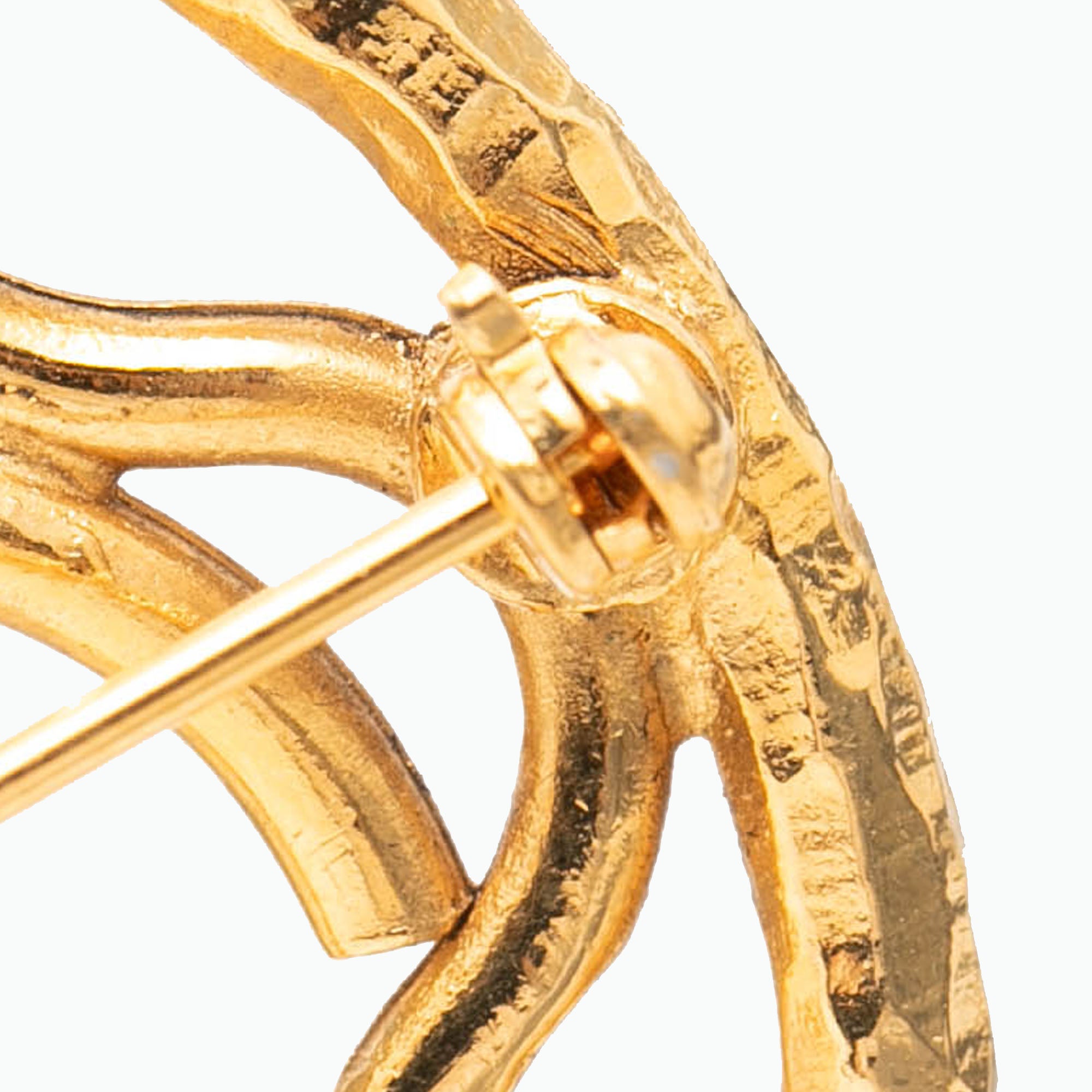 CC Gold Plated Round Brooch - Image 5