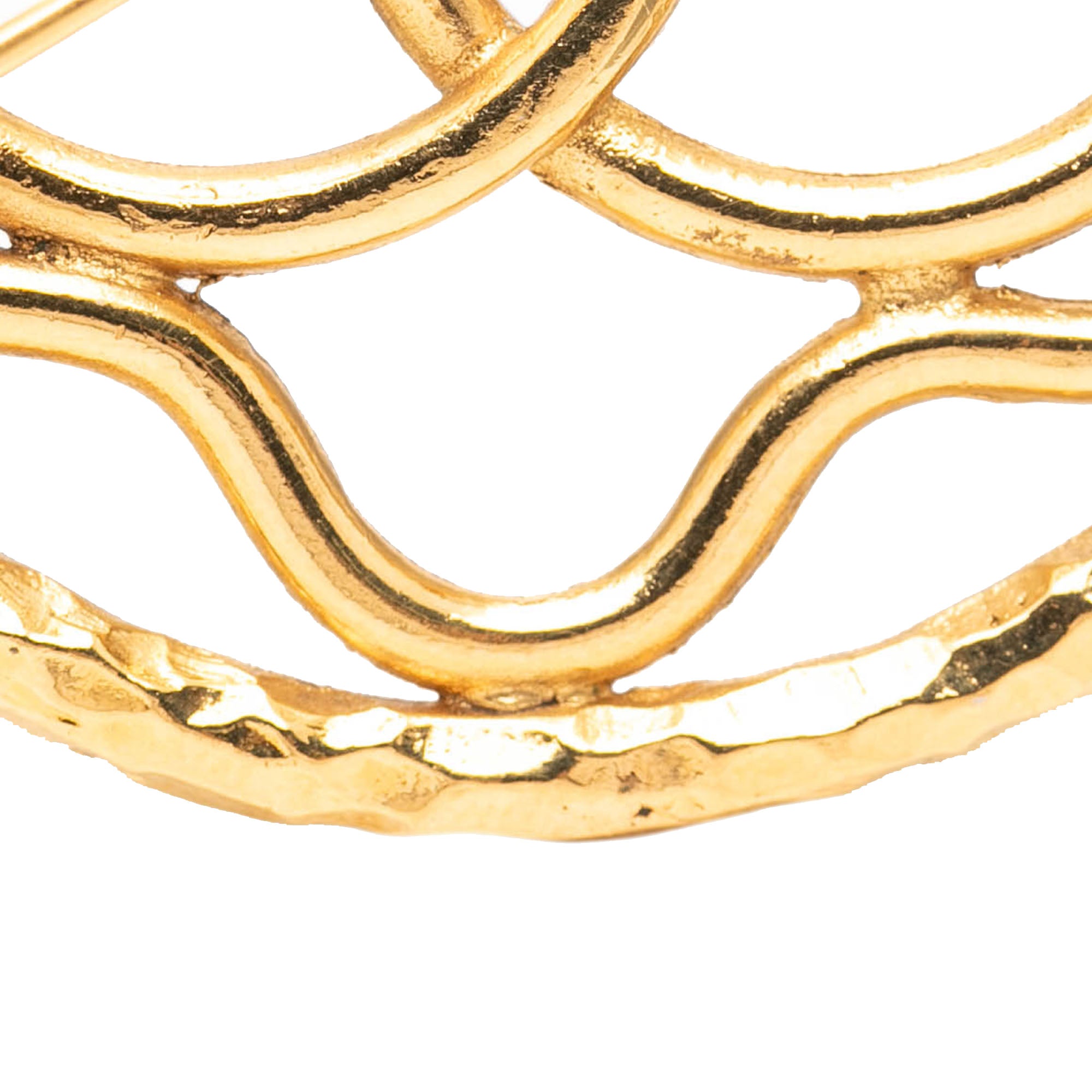 CC Gold Plated Round Brooch - Image 6
