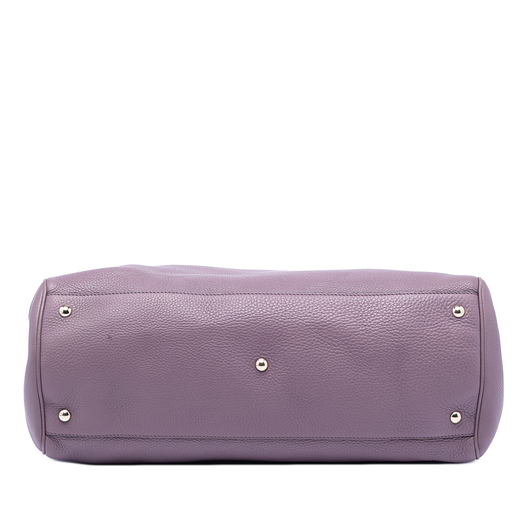 Large Calfskin Bamboo Shopper Satchel - Image 3