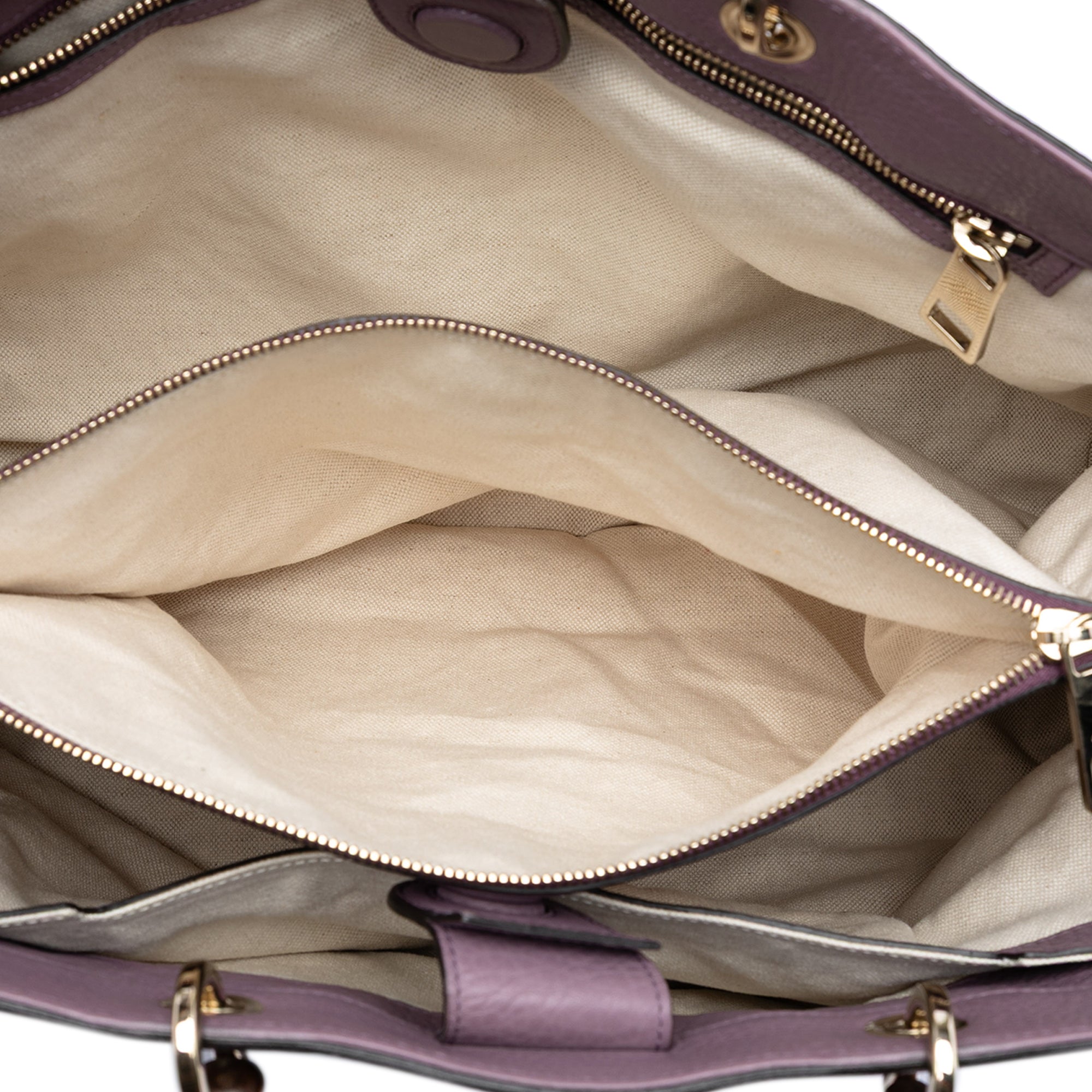 Large Calfskin Bamboo Shopper Satchel - Image 4