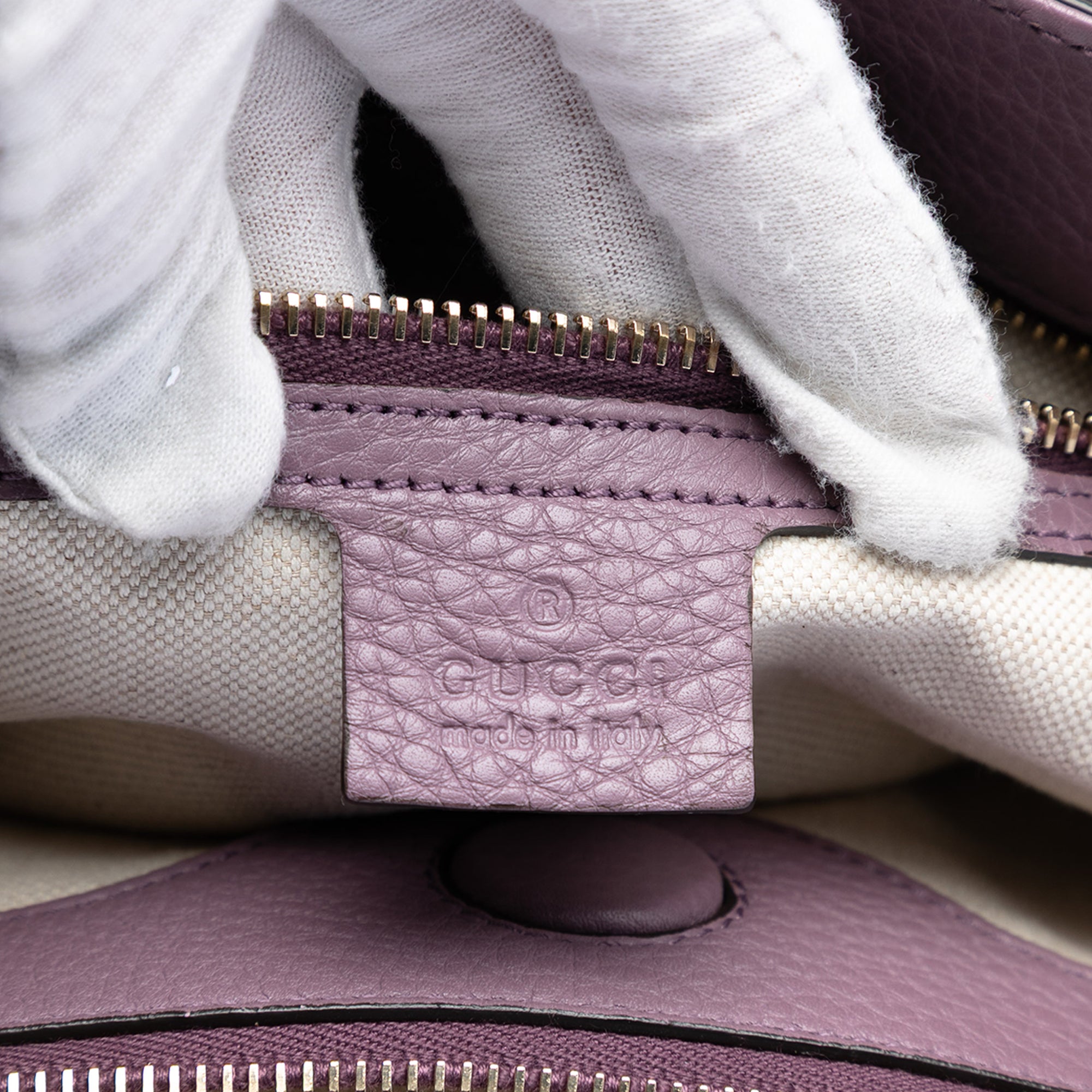 Large Calfskin Bamboo Shopper Satchel - Image 5